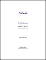 Fiat Lux SATB choral sheet music cover